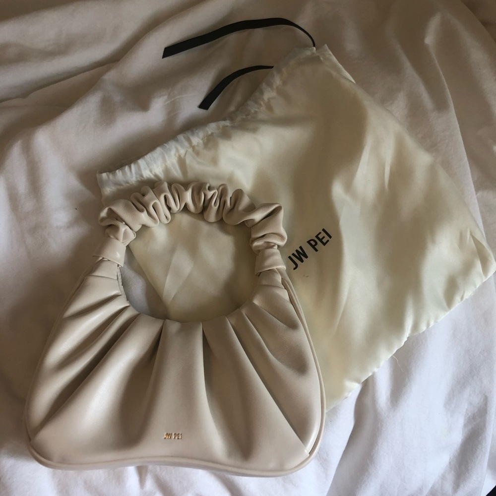JW PEI Gabbi Ruched Hobo Handbag - Ivory